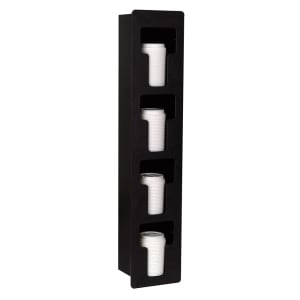 472-FMVL4 Lid Dispenser, Built-In, 4 Section, Polystyrene, Black