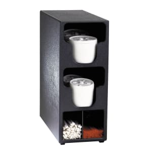 472-TLO2BT Lid & Straw Organizer, 2 Lid Sections, Black Polystyrene