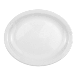 179-26210000 12 3/8" x 10" Oval Platter - China, Arctic White