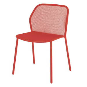 185-52150 Darwin Indoor/Outdoor Stackable Side Chair - Steel, Red