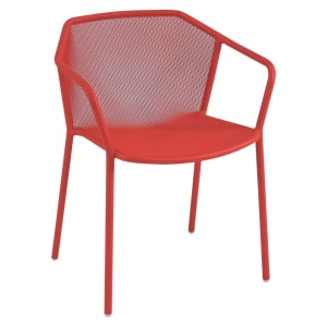 185-52250 Darwin Indoor/Outdoor Stackable Armchair - Steel, Red