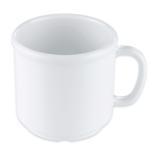 284-S12W 12 oz Plastic Coffee Mug, White