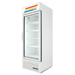 598-GDM23F 27" One Section Display Freezer w/ Swing Door - Bottom Mount Compressor, White, 1...