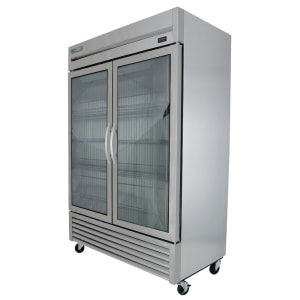 598-T49FG 54" Two Section Reach In Freezer, (2) Glass Doors, 115v