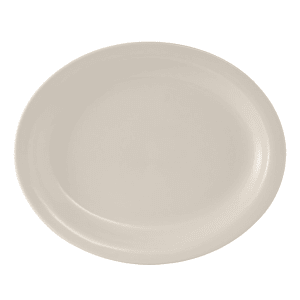 424-TNR040 Oval American White Narrow Rim Platter, Nevada, Oval