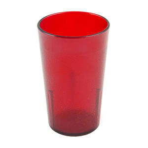 144-500P2156 5 1/5 oz Ruby Red Textured Plastic Tumbler