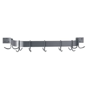 009-SW136 41" Wall-Mount Pot Rack w/ (6) Double Hooks, Stainless Steel