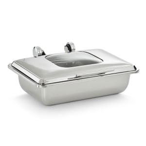175-4644010 8 3/10 qt FullSize Induction Chafer w/ Glass Lid, Stainless