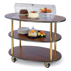 121-36303 Oval Dessert Cart w/ Domed Design - Mahogany