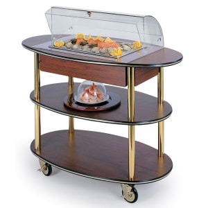 121-36306 Oval Dessert Cart w/ Domed Design - Mahogany