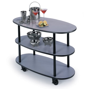 121-36300 Oval Dessert Cart w/ Multi-Tiered Design - Gray Sand