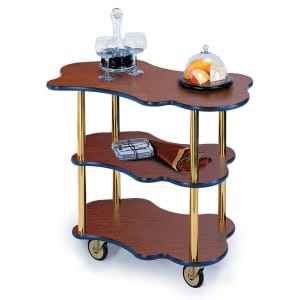 121-36400 Oval Dessert Cart w/ Multi-Tiered Design - Mahogany