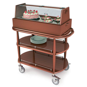 121-70355 Oval Dessert Cart w/ Display Case Design