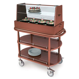 121-70358 Oval Dessert Cart w/ Display Case Design