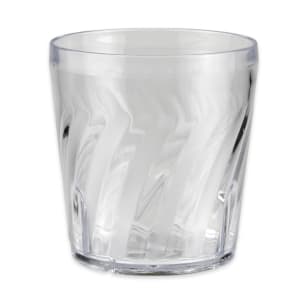 284-2209C 9 oz Clear Textured Plastic Rocks Tumbler