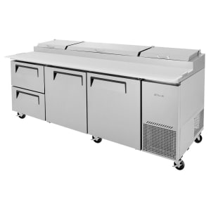 083-TPR93SDD2N 93" Super Deluxe Pizza Prep Table w/ Refrigerated Base, 115v