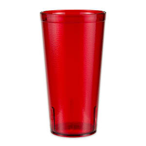 284-66206R 20 oz Red Textured Plastic Tumbler