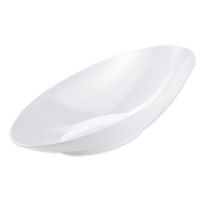 284-B798W 2 1/2 qt Oval Melamine Fruit Bowl, White