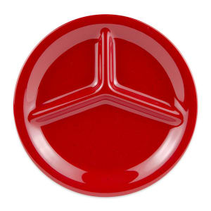 284-CP10RSP 10 1/4" Round Melamine Dinner Plate, Red