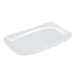 284-CS6103W 11 1/4" x 7" Rectangular Siciliano Platter - Melamine, White