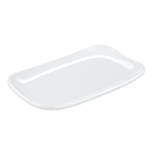 284-CS6104W 9 3/4" X 5 4/5"  Rectangular Siciliano Platter - Melamine, White