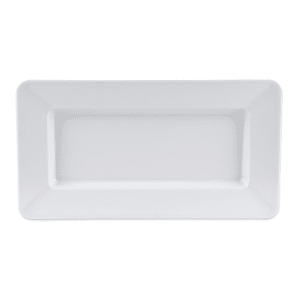 284-ML10W 15" x 8" Rectangular Milano Plate - Melamine, White