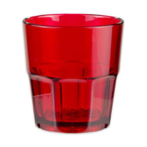 284-99091R 9 oz Red Plastic Rocks Tumbler