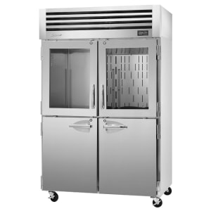083-PRO50RGSHN 52" Two Section Reach In Refrigerator, (2) Solid Doors & (2) Glass Doors,...