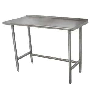 009-TFLAG246X 72" 16 ga Work Table w/ 430 Series Stainless Top, 1 1/2" Backsplash