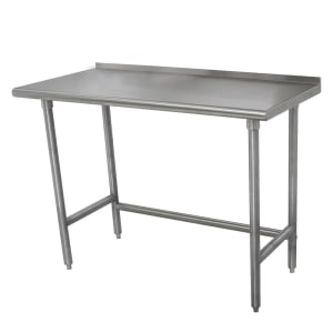009-TSFLAG307X 84" 16 ga Work Table w/ 430 Series Stainless Top, 1 1/2" Backsplash