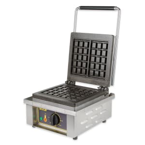 569-GES10 Single Brussels Waffle Maker w/ Drip Tray - Stainless, 220v/1ph