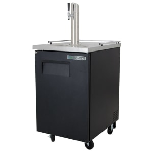 598-TDD1 24" Kegerator Beer Dispenser w/ (1) Keg Capacity - (1) Column, Black, 115v