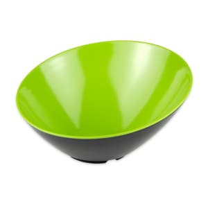 284-B789GBK 1 1/10 qt Round Melamine Pasta Bowl, Green/Black