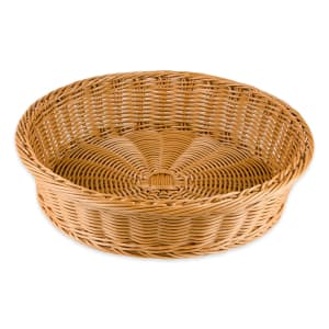 284-WB1551HY 15 1/2" Round Bread Basket, Polypropylene, Honey