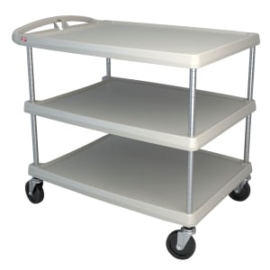 001-MY263635G 3 Level Polymer Utility Cart w/ 500 lb Capacity, Marine Ledges