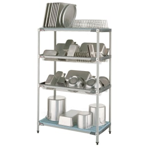 001-PR48X3 4 Level Stationary Drying Rack for Trays