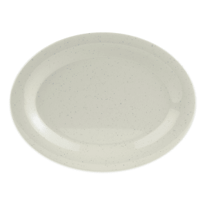 284-OP950IR 9 3/4" x 7 1/4" Oval Santa Fe Platter - Melamine, White