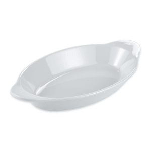 284-SD08W Oval Side Dish, 8 1/2" x 4 1/2", Melamine, White