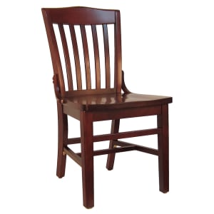 464-8235DMSWS Dining Chair w/ Vertical Slat Back - Dark Mahogany