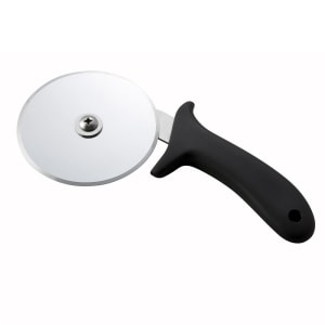 080-PPC4 4" Pizza Cutter w/ Black Plastic Handle, Stainless Steel