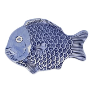 284-37014BL 14" x 10" Fish Platter - Melamine, Blue