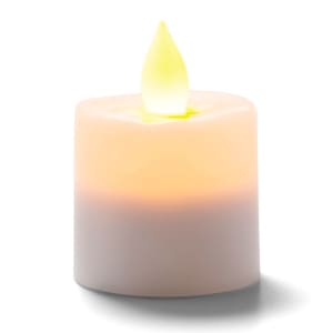461-HFRVA 1 1/2" Round LED Flameless Votive Candle - 2 1/5" H, Amber Flame