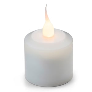 461-HFRX 1 1/2" Round LED Flameless Votive Candle - 2 3/10" H, Candlelight Flame