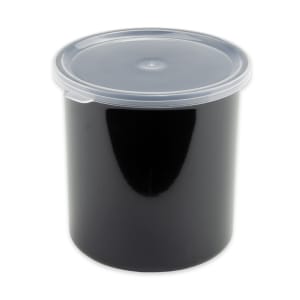 284-CR0120BK 1 1/5 qt Salad Crock w/ Lid, Plastic, Black