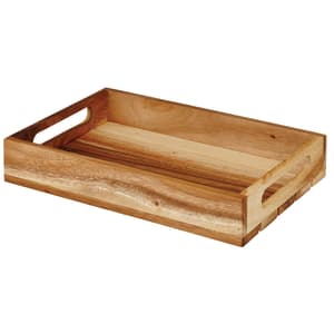 893-ZCAWMWCR1 Rectangular Serving Tray w/ Handles - 11 3/4" x 7 7/8", Wood