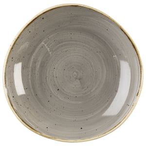 893-SPGSOGB11 38 oz Round Organic Stonecast Bowl - Ceramic, Peppercorn Gray