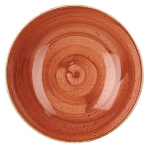 893-SSOSEVB91 40 oz Round Stonecast Bowl - Ceramic, Spiced Orange