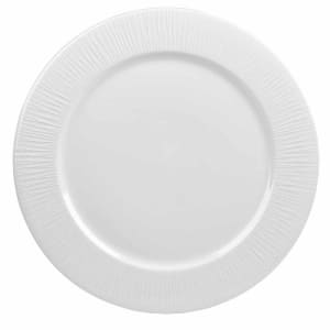 893-WHBALP91 9 1/8" Round Bamboo Plate - Ceramic, White