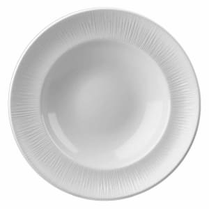 893-WHBALRPP1 21 oz Round Bamboo Pasta Bowl - Ceramic, White