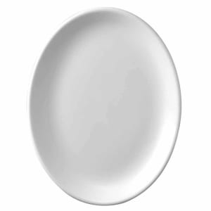893-WHD101 10" Oval Churchill Super Vit Platter - Ceramic, White